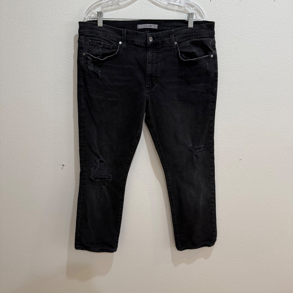 Joes Jeans Alastair Distressed Slim Fit Ripped Denim Black Mens 38 GBBAAI8215